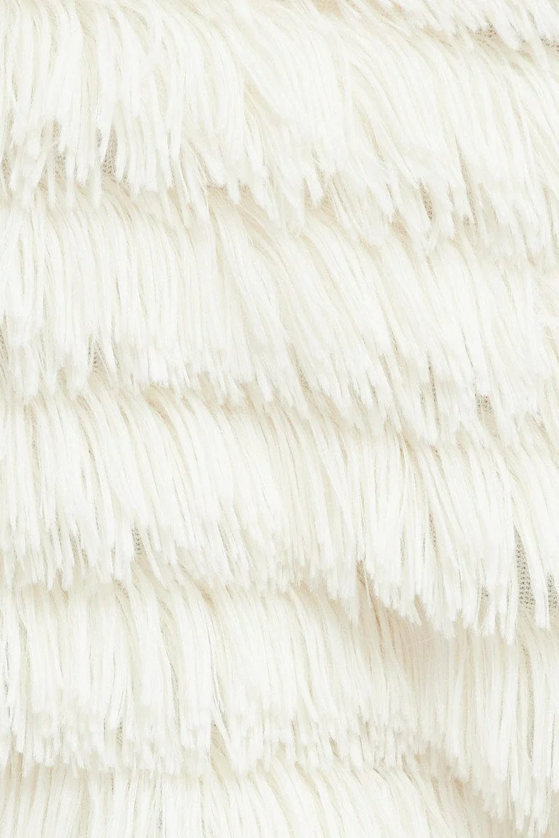 White Shag Faux Fur Jacket