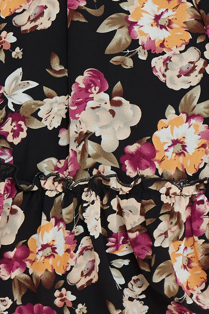 Print Mini Dress Long Sleeve