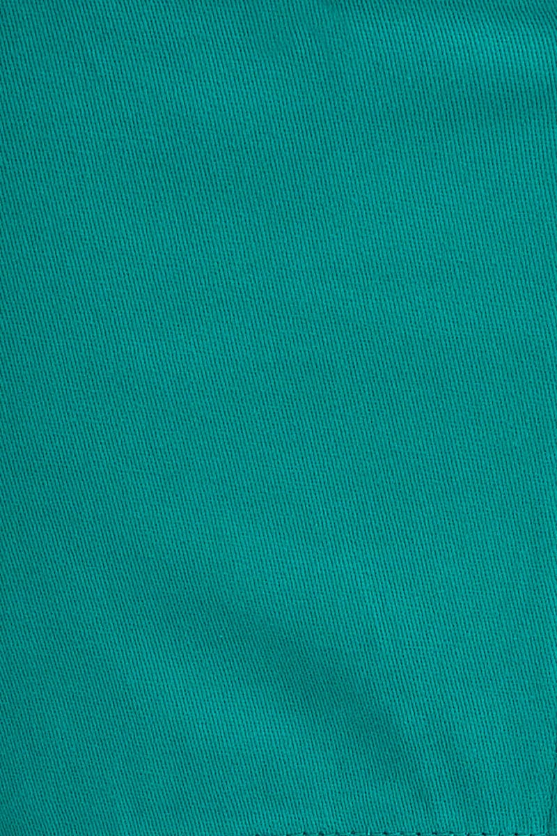 Green Crop Top Short Sleeve