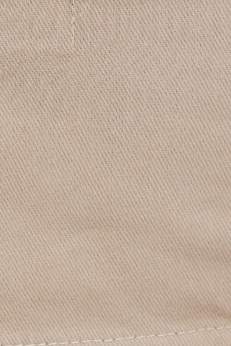 Beige Top Sleeveless with Zipper