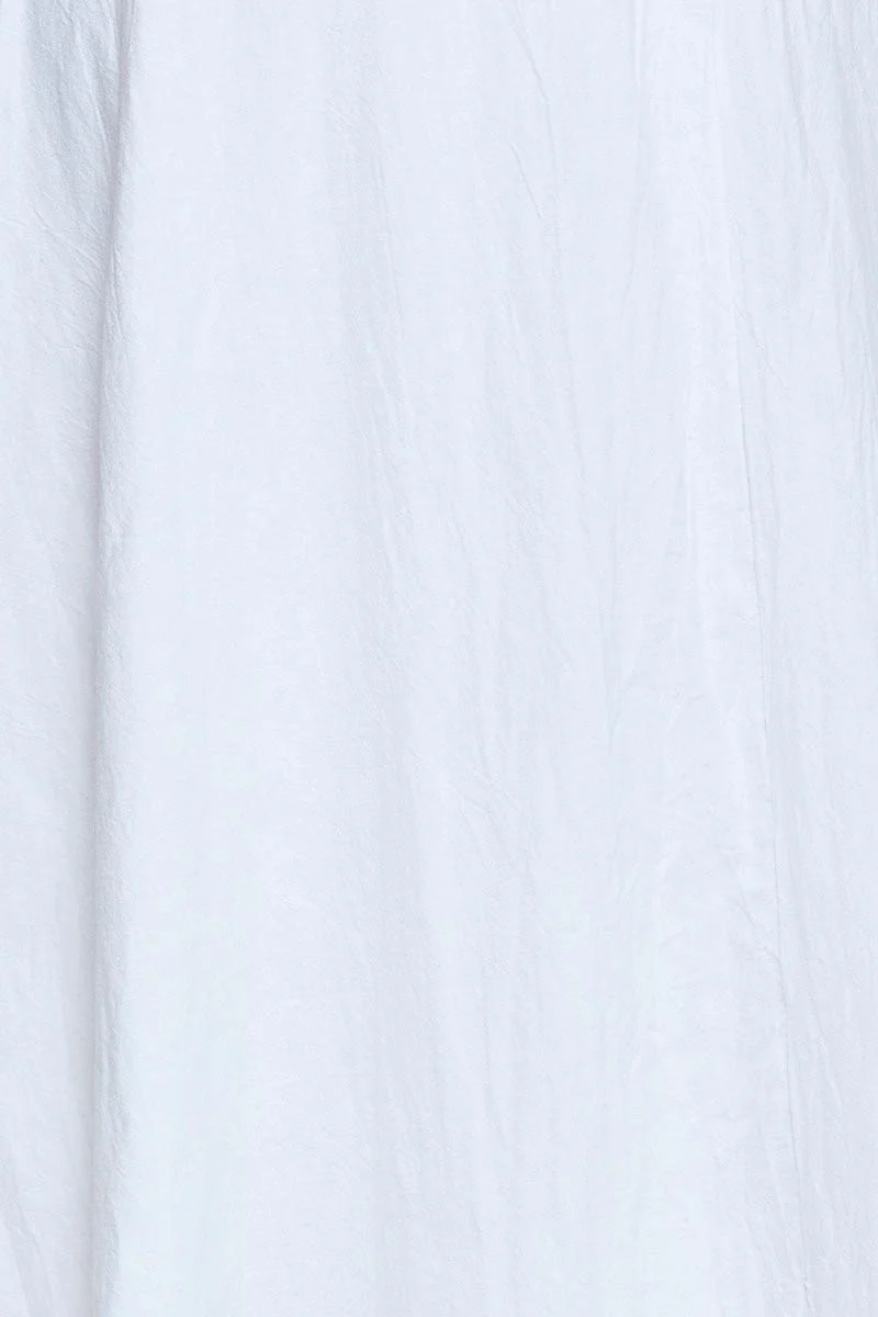 White A Line Dress Sleeveless Midi