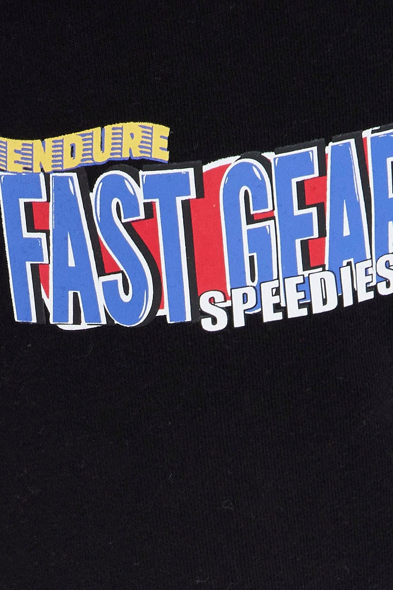 Black Track Pants High Rise Jogger