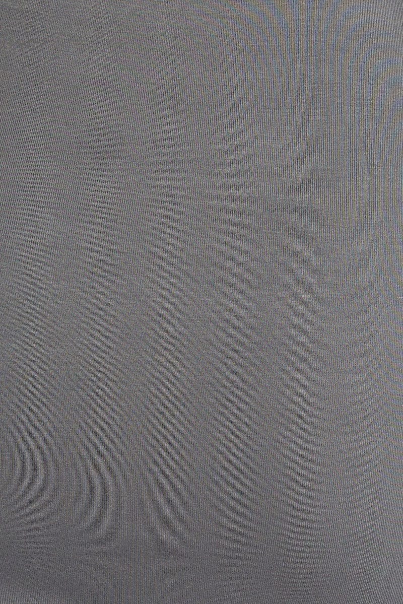 Grey Mini Dress Short Sleeve Crew Neck