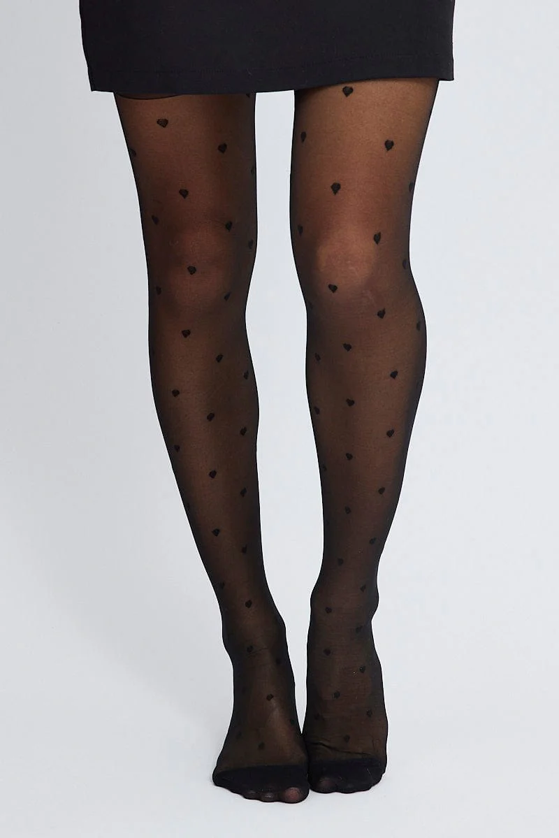 Black Heart Tights