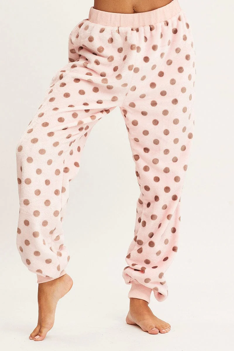 Polka Dot Loungewear Pants