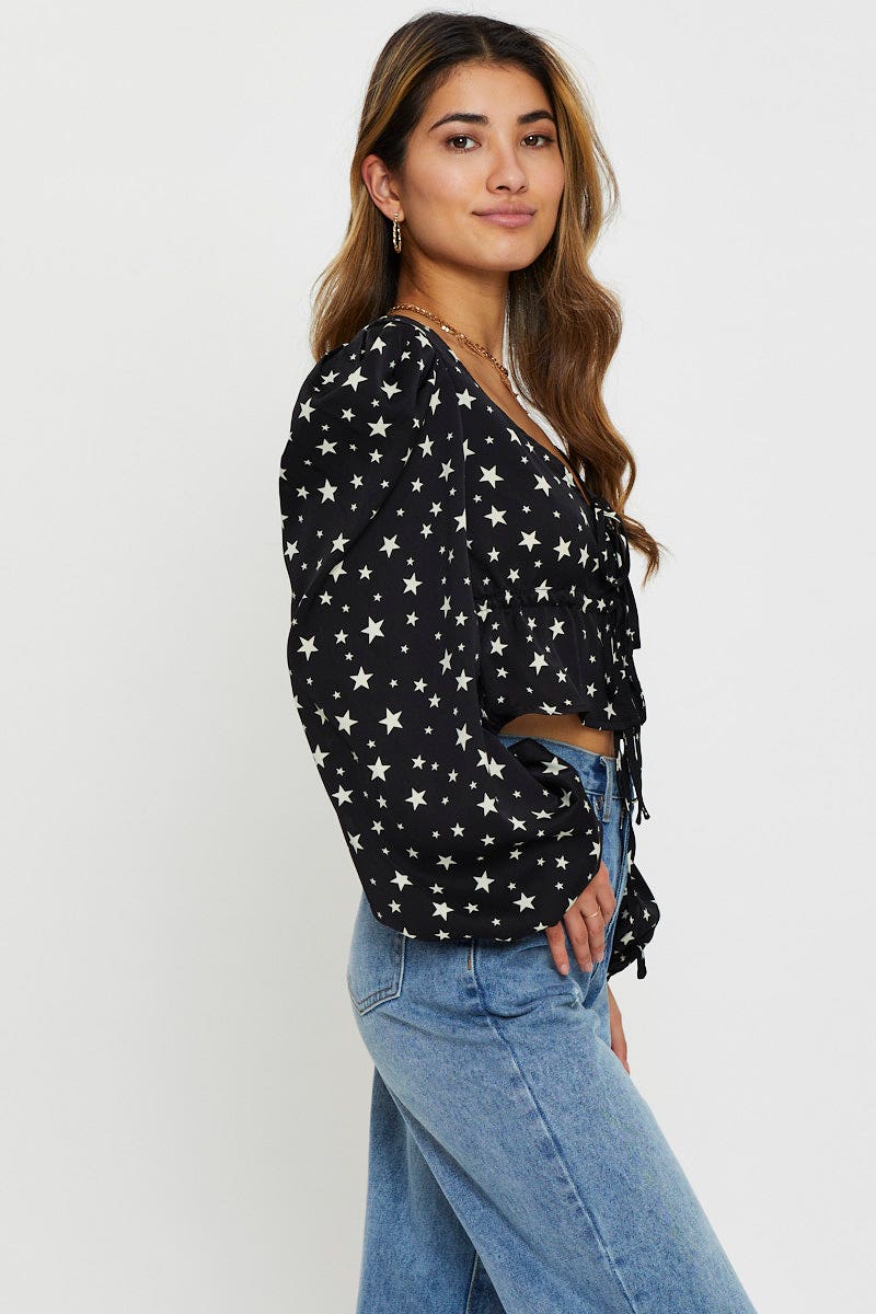 Print Long Sleeve Top