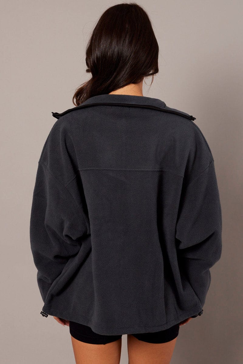 Grey Jacket Long Sleeve Fleece
