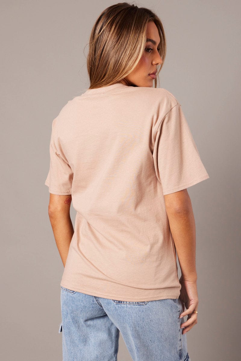 Brown Graphic Tee Short Sleeve