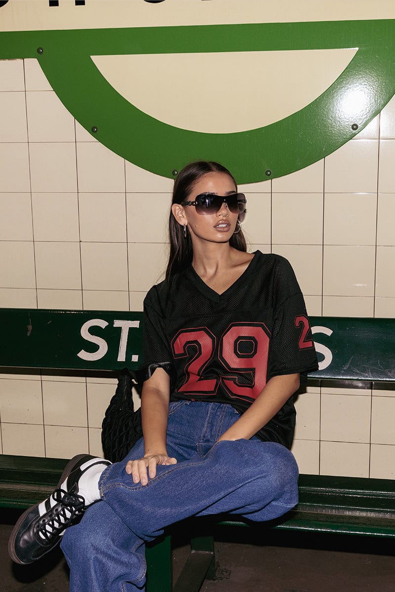 Black Sports Tee Short Sleeve