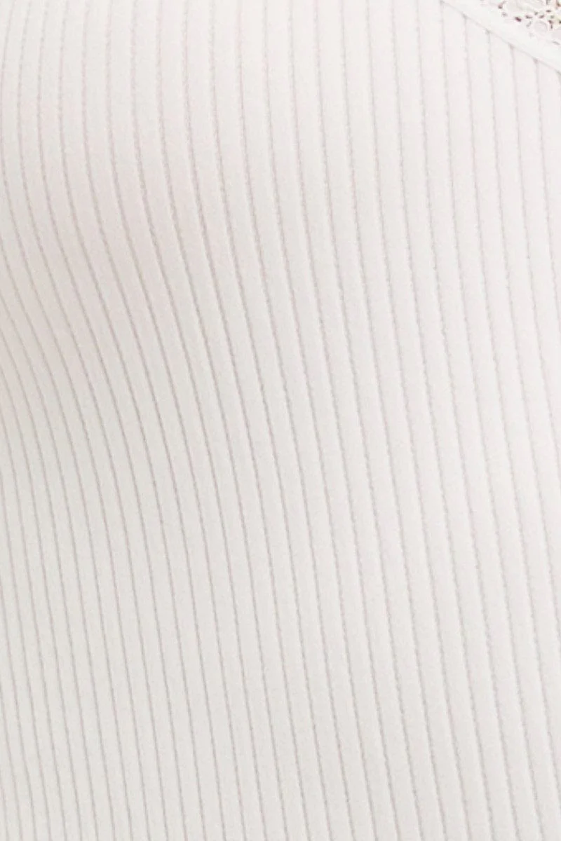 White Top Seamless Lace Trim