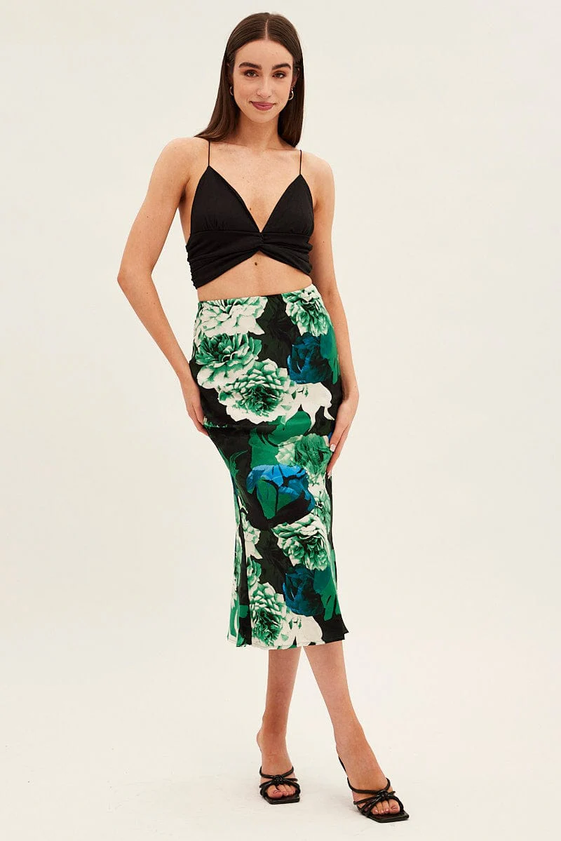 Black Twist Front Textured Cami