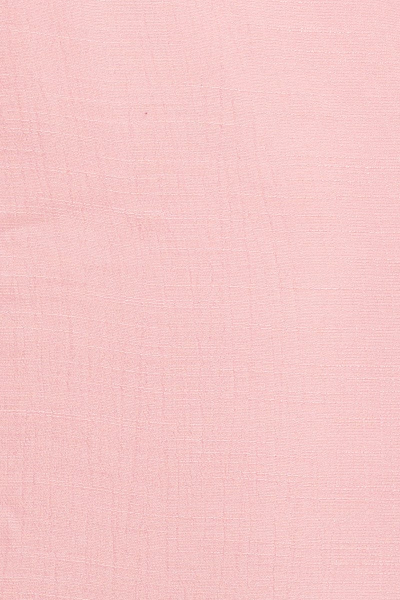 Pink Skater Dress Long Sleeve Mini Ruffle