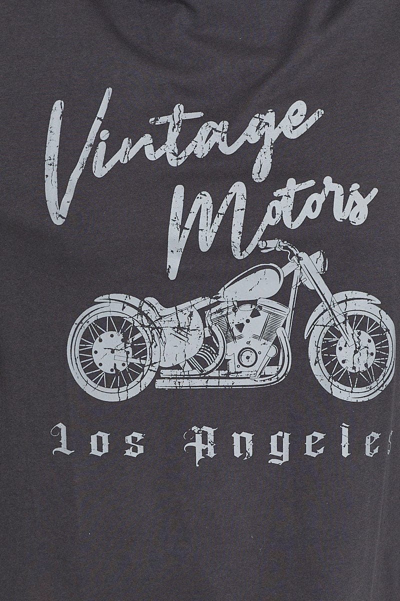 Black Graphic T Shirt Short Sleeve