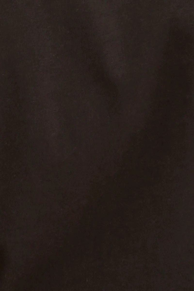 Black Crop Top Short Sleeve Relaxed Fit Elastic Detail