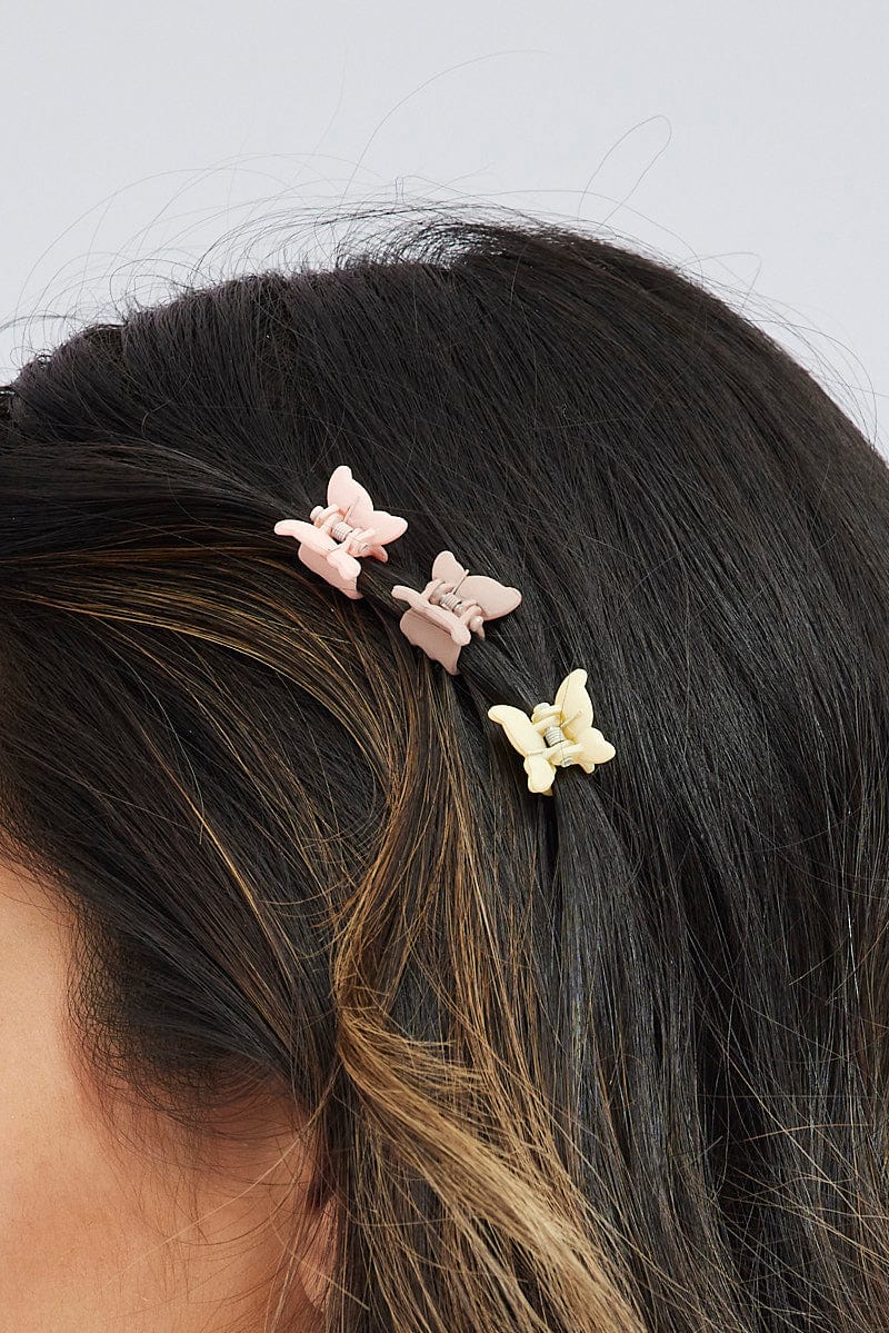 Multi 9 Pack Mini Butterfly Claw Clips