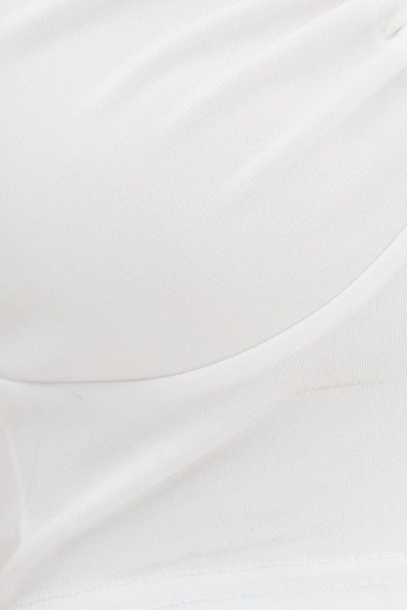 White Keyhole Halter Top