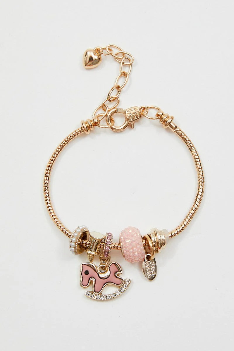 Pink Charm Bracelet