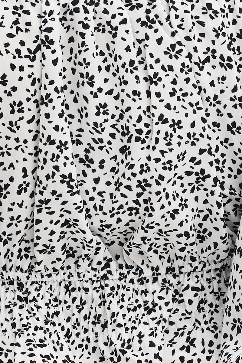 Print Crop Top Short Sleeve