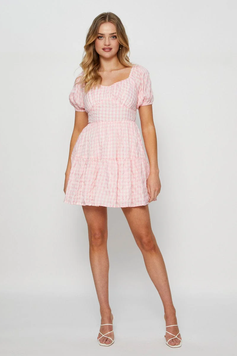 Check Mini Dress Sweetheart