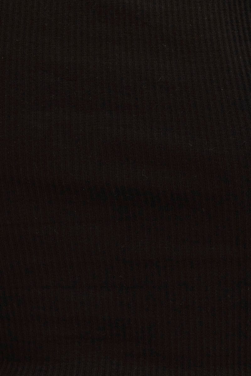 Black Tank Top Sleeveless Crew Neck