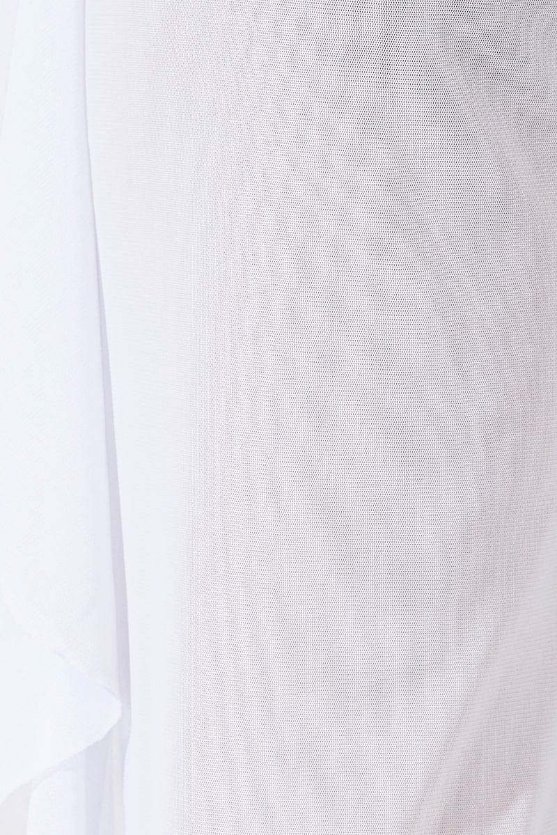 White Ruffle Beach Pants