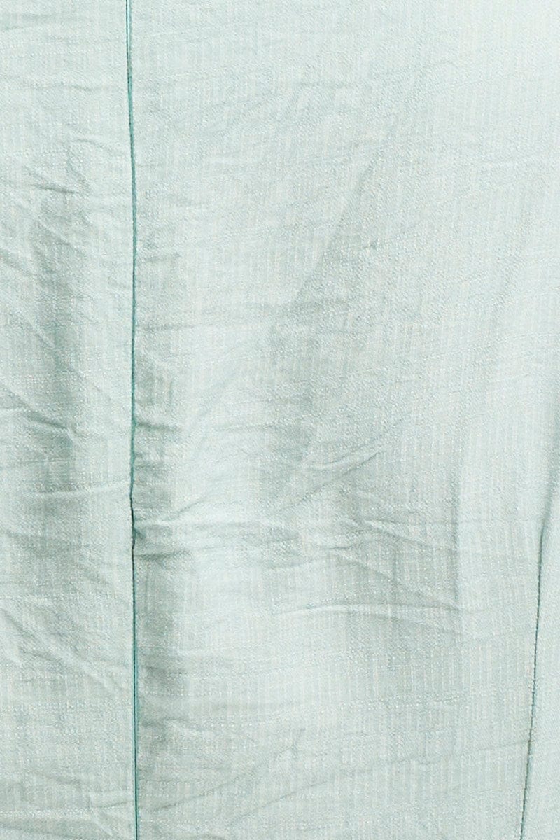 Green A Line Dress Short Sleeve Mini