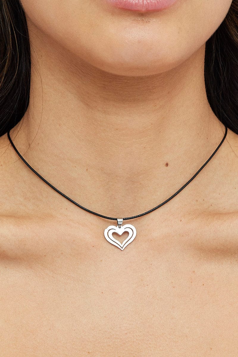 Silver Heart Pendent Necklace