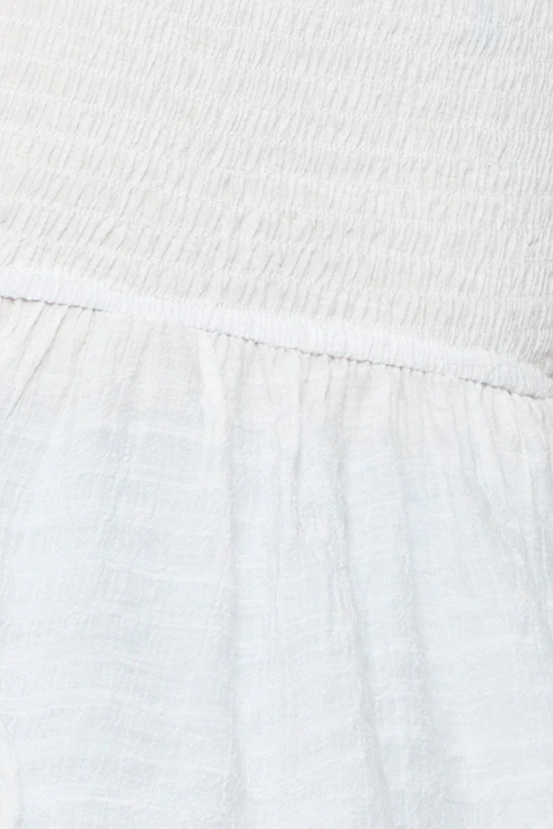 White Peplum Top Short Sleeve