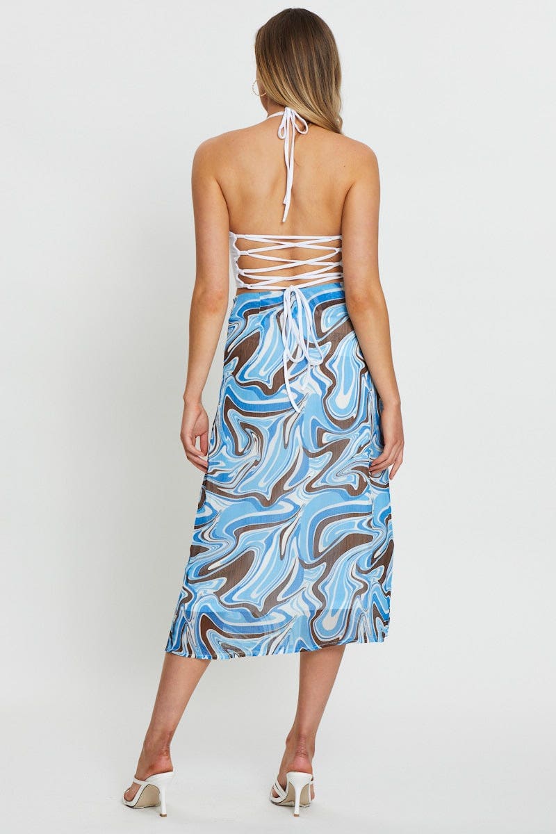Print Midi Skirt Relaxed