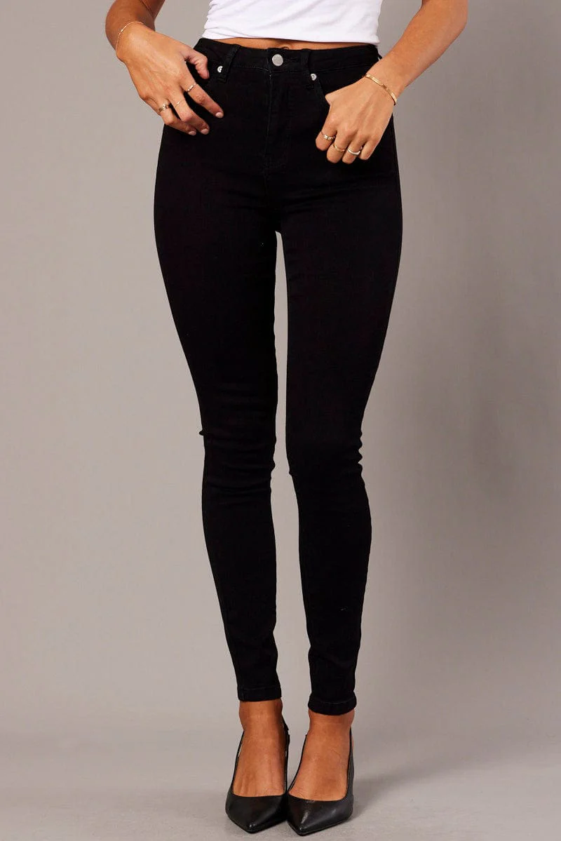 Black Skinny Jean High Rise