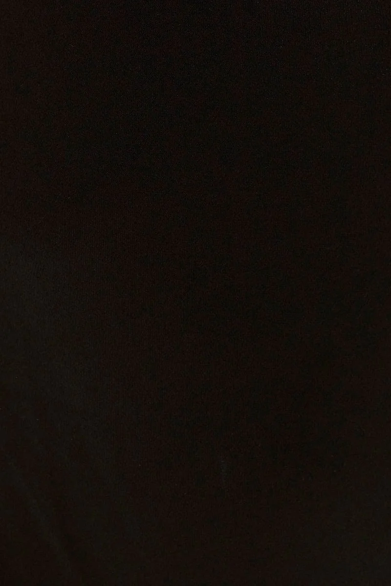 Black V Front Bodysuit Sleeveless Notched Neck Satin