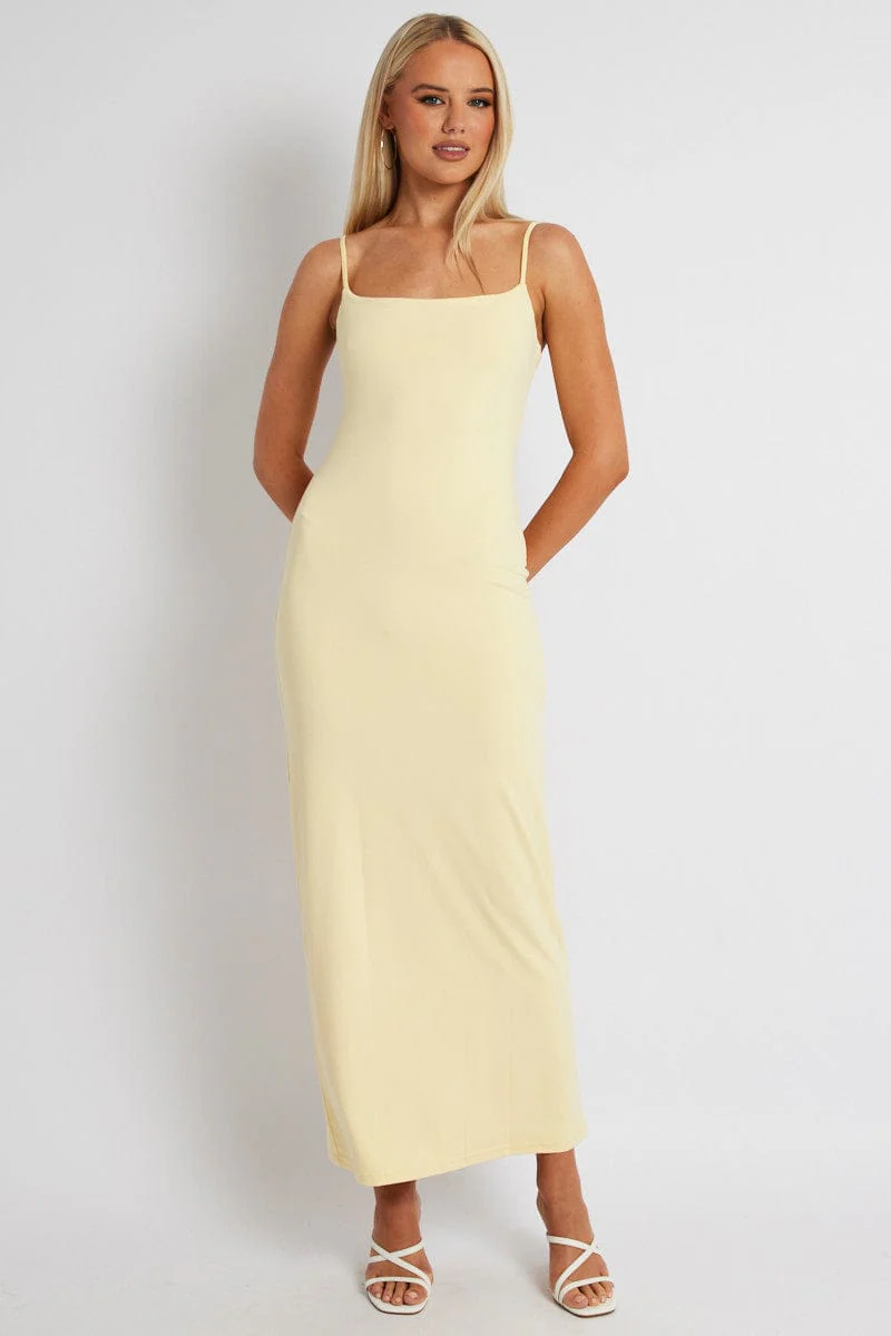 Yellow Supersoft Maxi Dress Sleeveless