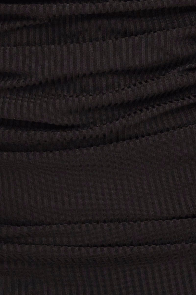 Black Bodycon Dress One Shoulder Mini