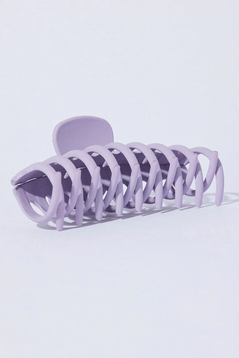Purple Classic Hair Claw Clip