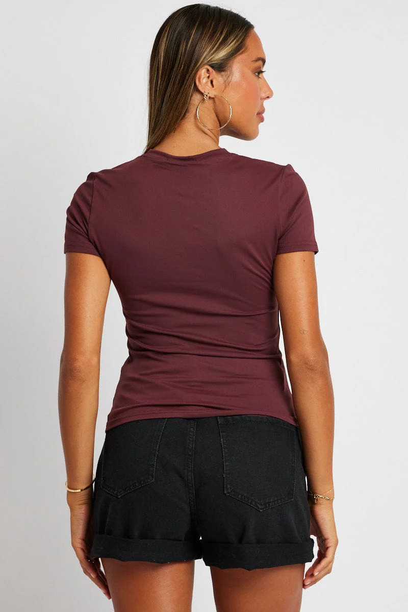 Red Supersoft Top Short Sleeve