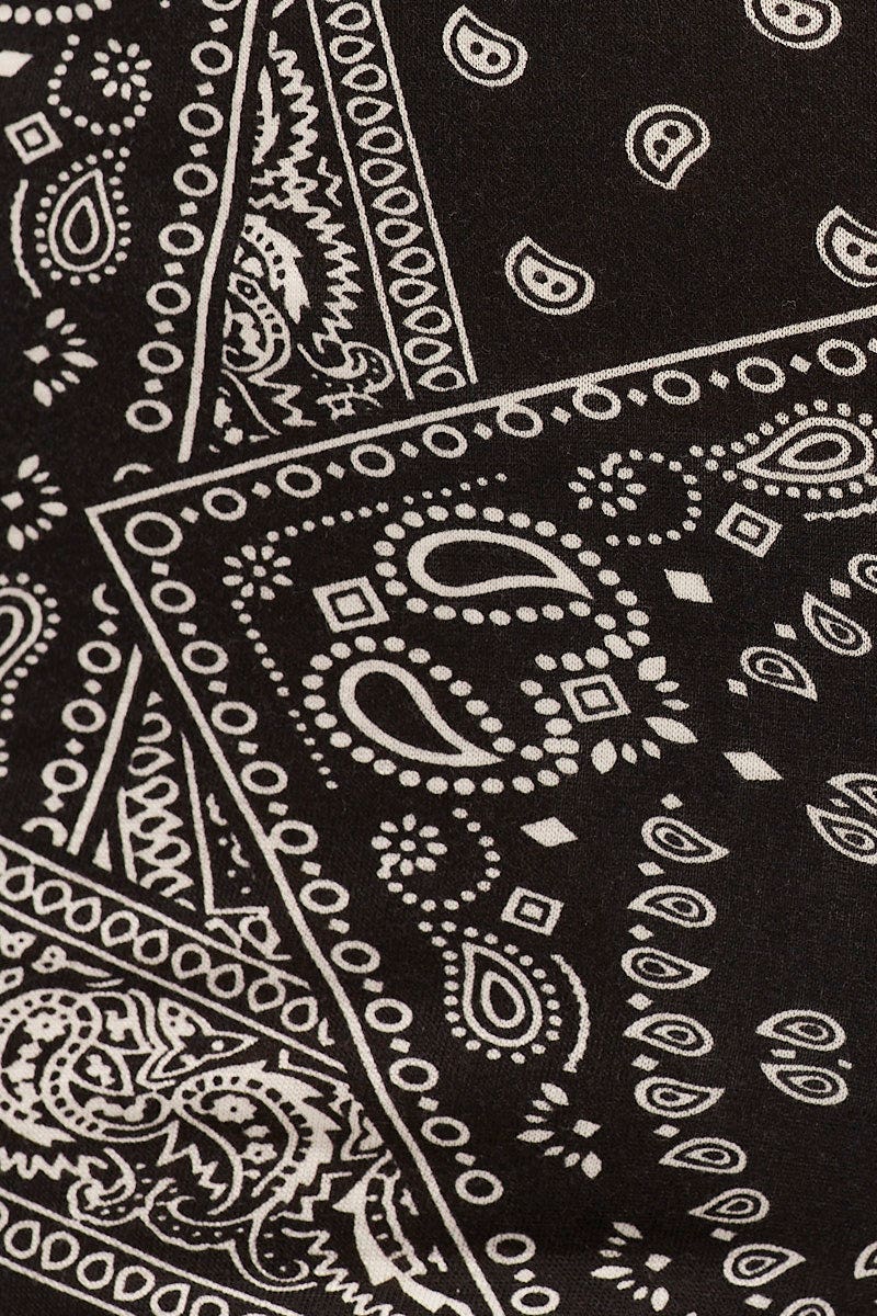 Boho Print Flare Pant Mid Rise Print