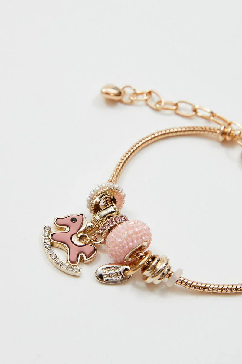Pink Charm Bracelet