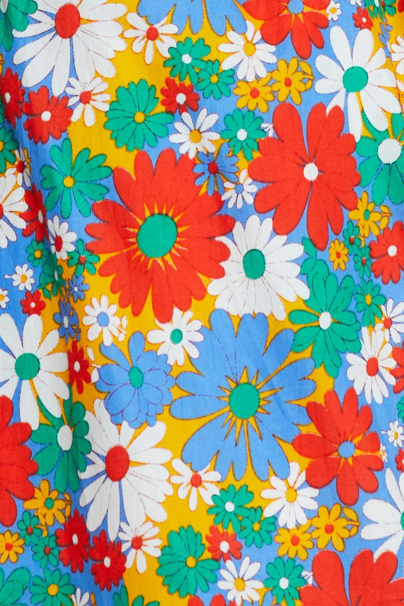 Print Mini Dress Sleeveless