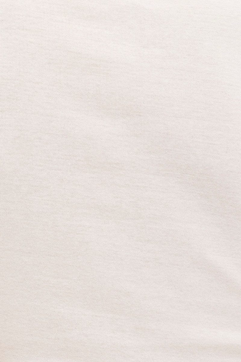 White Crop Drawstring Tee