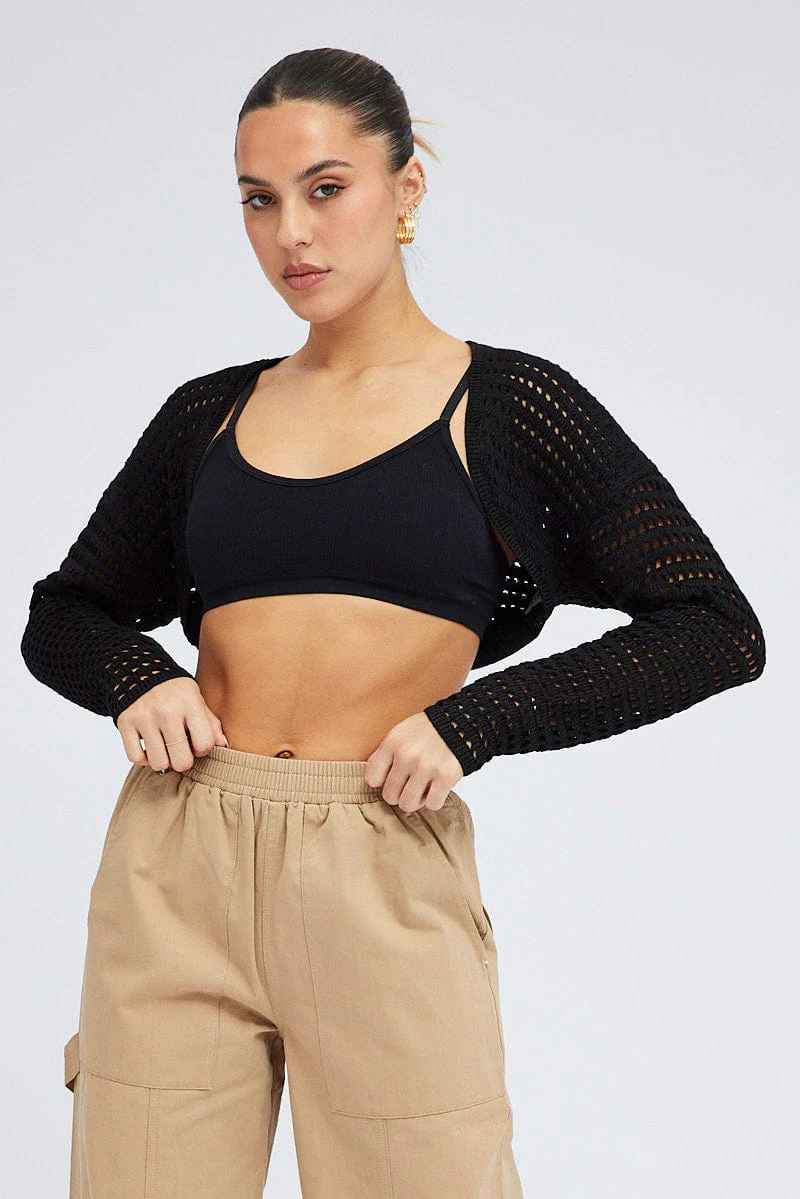 Black Knit Shrug