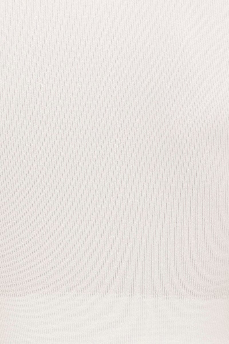 White T Shirt Short Sleeve Crew Neck Seamless