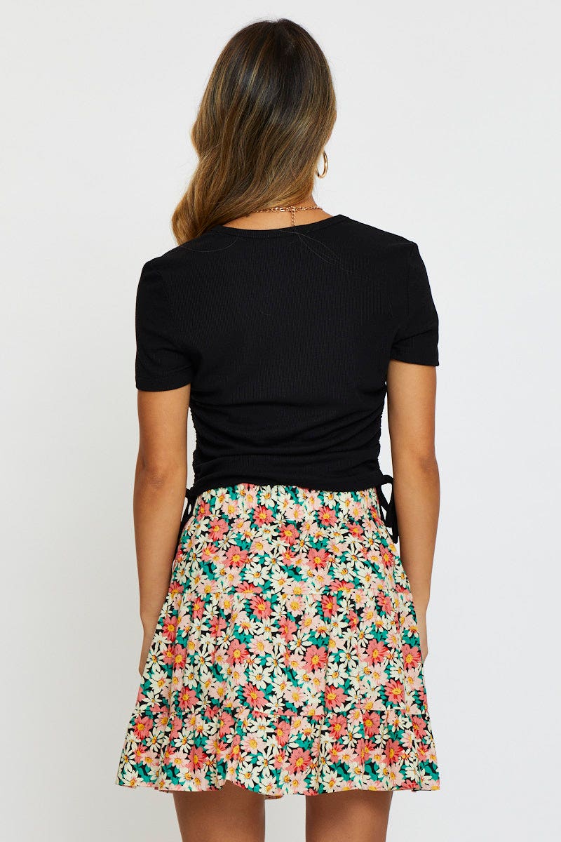 Print Skater Skirt