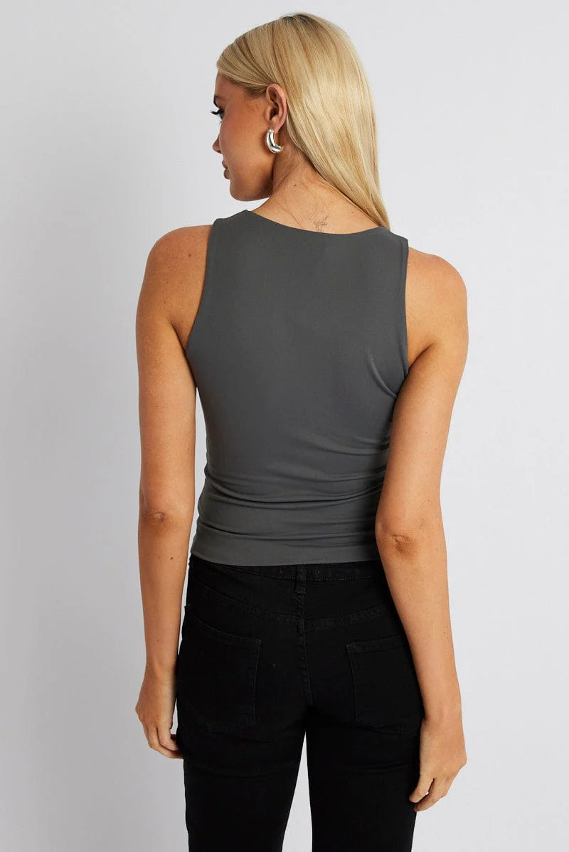 Grey Supersoft Tank Sleeveless