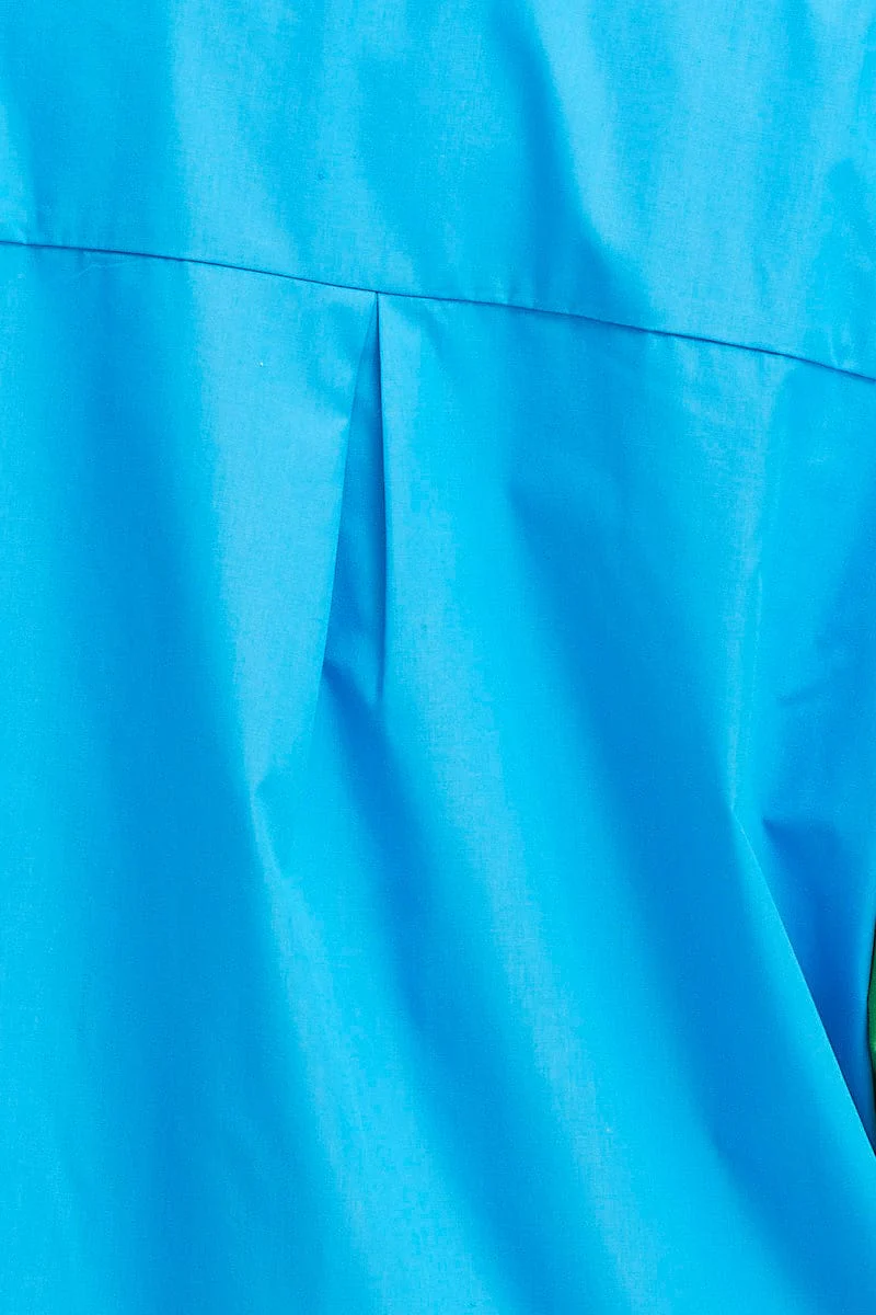 Multi Shirt Top Long Sleeve Collared