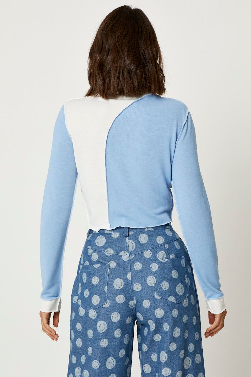 Stripe Patchwork Colourblock Top