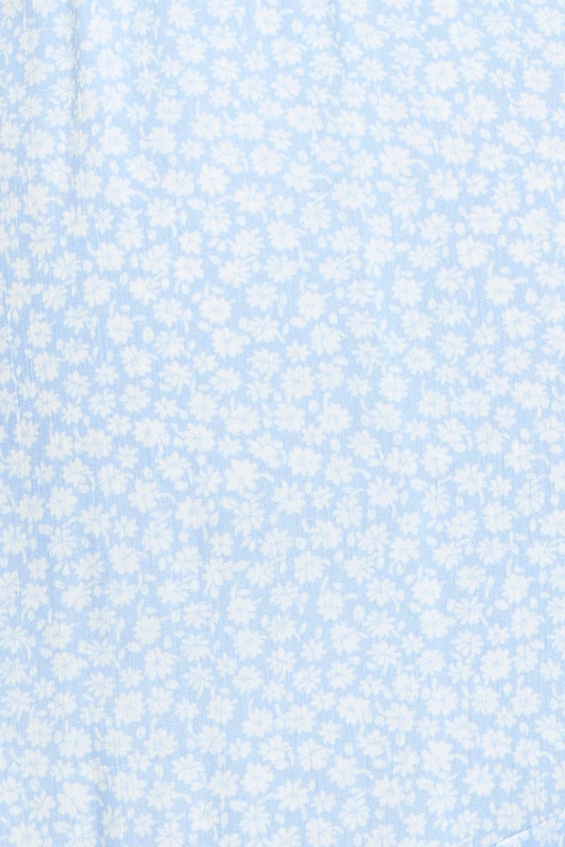 Print Mini Dress Sleeveless Square Neck