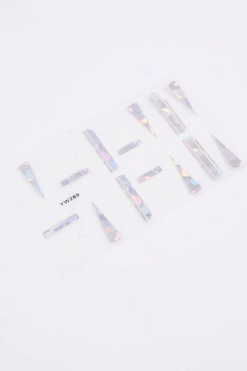 Metallic Iridescent Nail Stickers