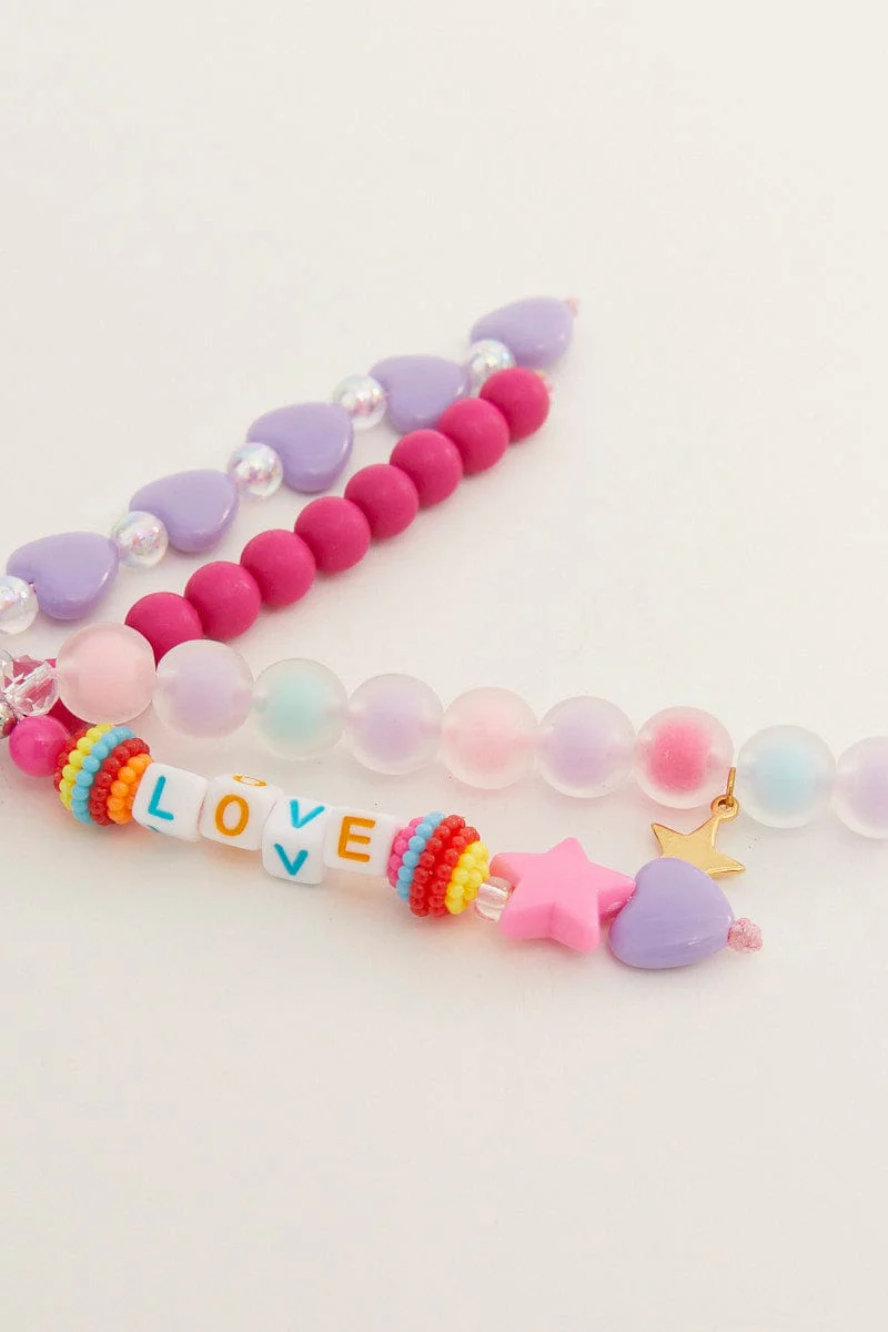 Multi Heart Charm Keyring