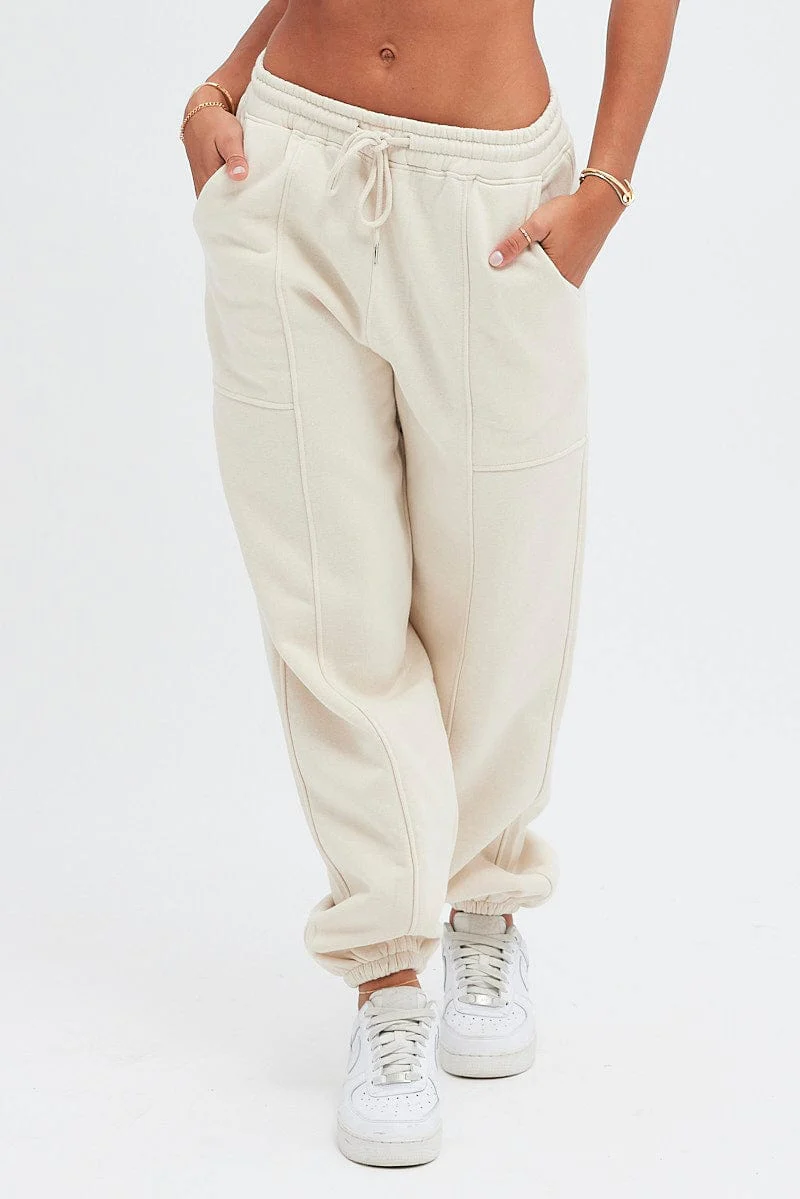 Camel Track Pants High Rise Jogger