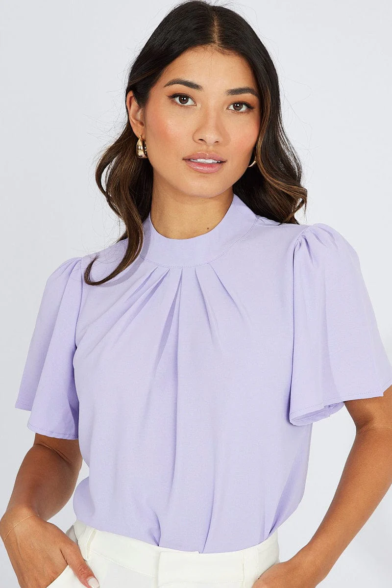 Purple Top Short Sleeve